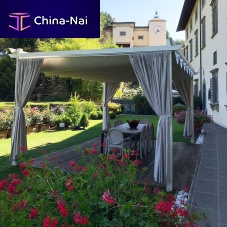 Sliding pergola cover ONDA-UPcanvasaluminumPVC