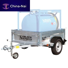 Flatbed trailer Speedy tanksingle-axletowedfor tank