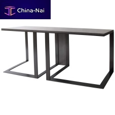Contemporary sideboard table BESPOKEeucalyptussteel baserectangular