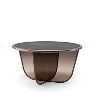 Contemporary dining table CVF096woodglassround