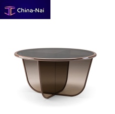 Contemporary dining table CVF096woodglassround