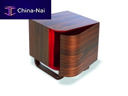Contemporary bedside table WINGoakwalnutbirch