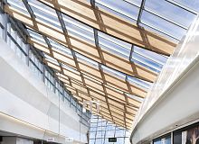 Glue-laminated wood beam rectangular