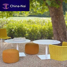 Contemporary table GIROstainless steelstonevarnished aluminum