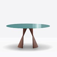 Contemporary table ANEMOSconcreteconcrete baseround