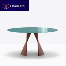 Contemporary table ANEMOSconcreteconcrete baseround