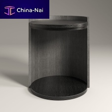 Contemporary side table REVER maplemaple baseround