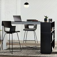 Stand-up desk CAMPFIRE contemporarywood veneerHPL
