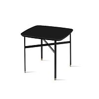 Contemporary side table #240oakwalnutsteel base