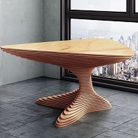 Original design table Argentinawoodenwooden basetriangular