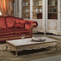 Louis XV style coffee table VENICEwoodenwooden baserectangular