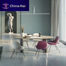 Contemporary table WATSON MDFlacquered woodmetal base
