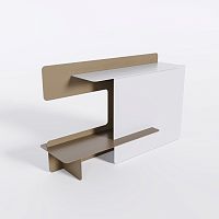 Original design sideboard table Bsetaluminummetal basewith storage compartment