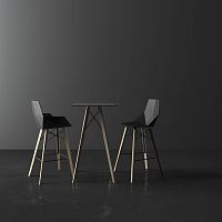 Contemporary high bar table FAZ woodenmetal baseHPL base