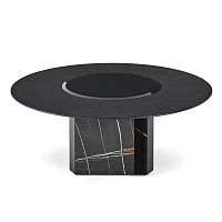 Contemporary table PLATIUMashglassmarble base