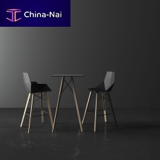 Contemporary high bar table FAZ woodenmetal baseHPL base