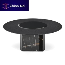 Contemporary table PLATIUMashglassmarble base