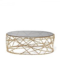 Contemporary coffee table ROSEBUSHbrassmetal baseround