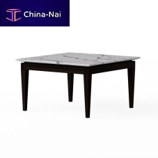Contemporary coffee table VASCOmarblesolid wood basesquare