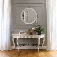 Traditional sideboard table CVB034oakhalf moonhome
