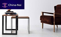 Contemporary nesting tables STAND UPwoodenmetalsquare