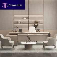 Executive desk AIRfree-standingcontemporarywood veneer