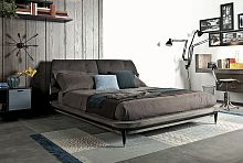 Double bed LEEcontemporarywith upholstered headboardfabric