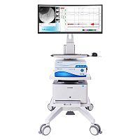 Computer-based urodynamic system (MORVID) Morpheus® UHD Video on casterswith pelvic electromyographywith printer