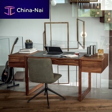 Contemporary writing desk ELLE ECRIToaksolid woodwalnut