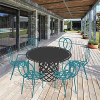 Contemporary dining table 2222 PALAISpainted aluminumroundhome