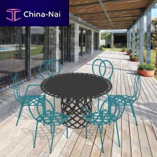 Contemporary dining table 2222 PALAISpainted aluminumroundhome