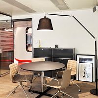 Contemporary table USM Kitoslacquered MDFmetallaminate