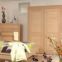 Contemporary wardrobe CAROoaksolid woodbeech