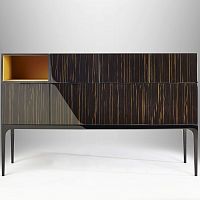 Contemporary sideboard MADISONebonymetalleather