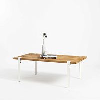 Contemporary coffee table SANTIAGO oakpowder-coated steel baserectangular