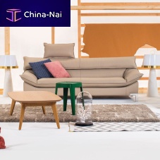 Contemporary sofa ZENfabricleatherbeige