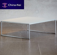 Contemporary coffee table LUXlacquered woodwood veneersteel