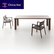 Contemporary table INNOsolid woodwooden baserectangular