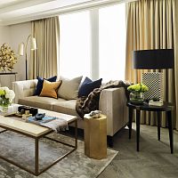 Contemporary side table OCTAGONmetalmetal basehexagonal