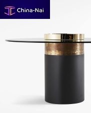 Contemporary dining table Haumea-Twoodenmetalcrystal
