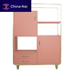 High sideboard BUDAPESTcontemporarylacquered woodbrass