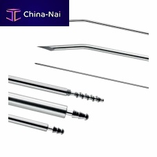 Laparoscopic suction cannula curvedstainless steel