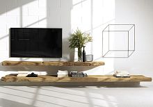 Contemporary TV wall unit Line woodenblack