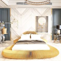 Double bed Hostrocontemporarywith headboardwooden