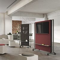Mobile partition BE.1woodenmetalfabric