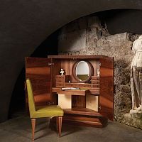 Contemporary secretary desk walnutoakmaple