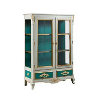 Classic display case ELYSEEglasswoodenwith drawers