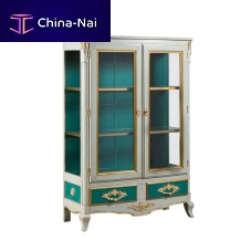 Classic display case ELYSEEglasswoodenwith drawers