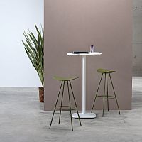 Contemporary high bar table IRON oakHPLmelamine