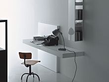 Contemporary writing desk MODERN woodenlacquered woodwall-mounted